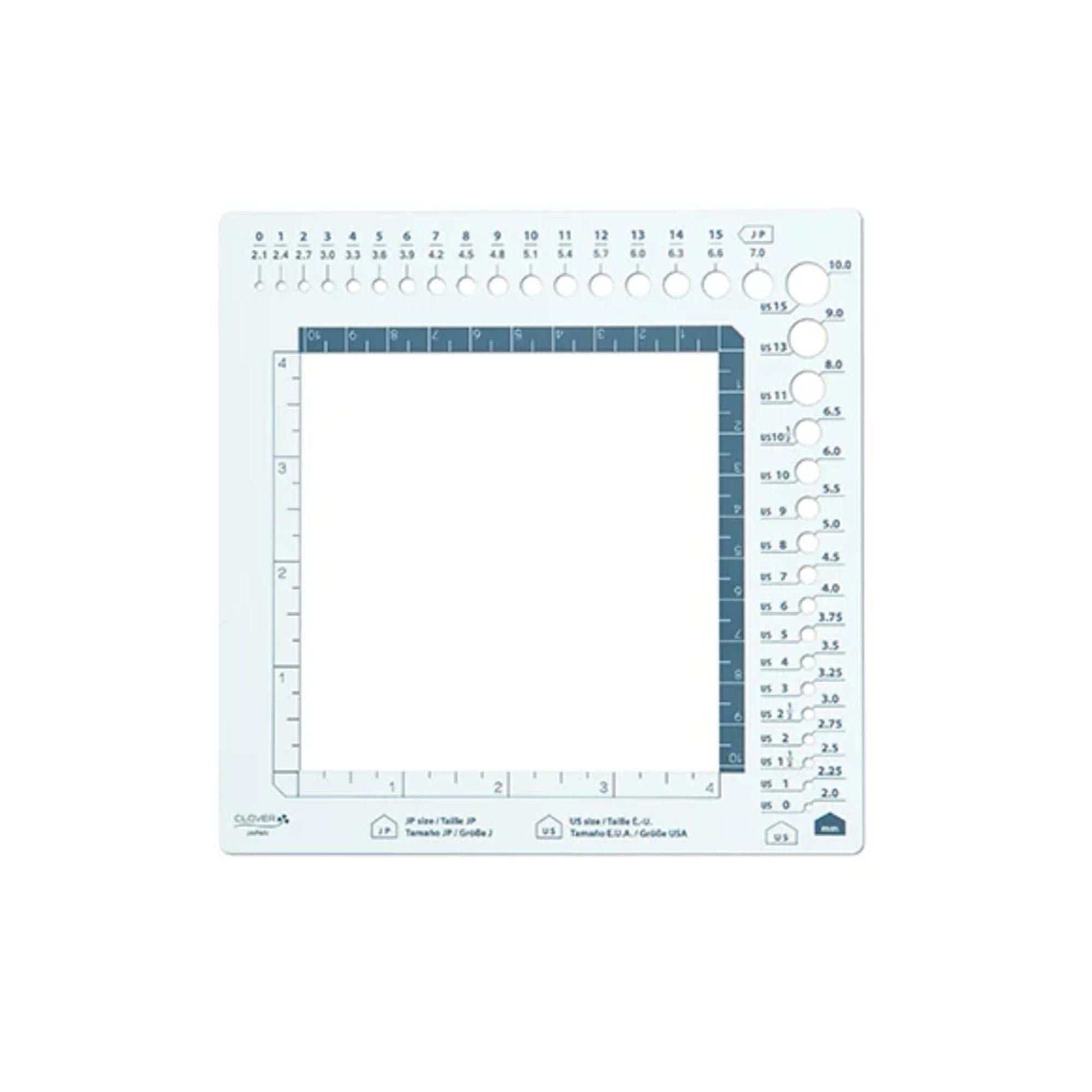 Clover Swatch Ruler & Needle Gauge