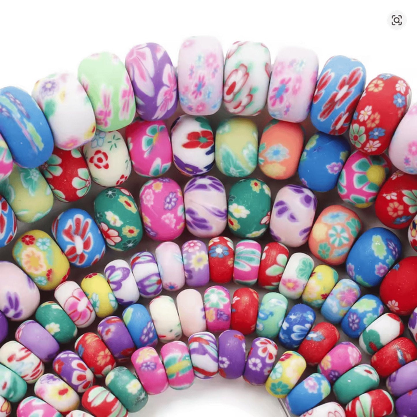 Bohemian Style Flower Clay Beads – 6mm / 8mm / 10mm