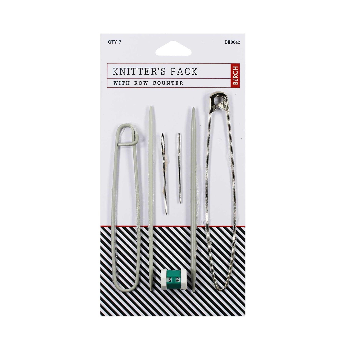 Birch Knitters Pack with Row Counter - 7 piece