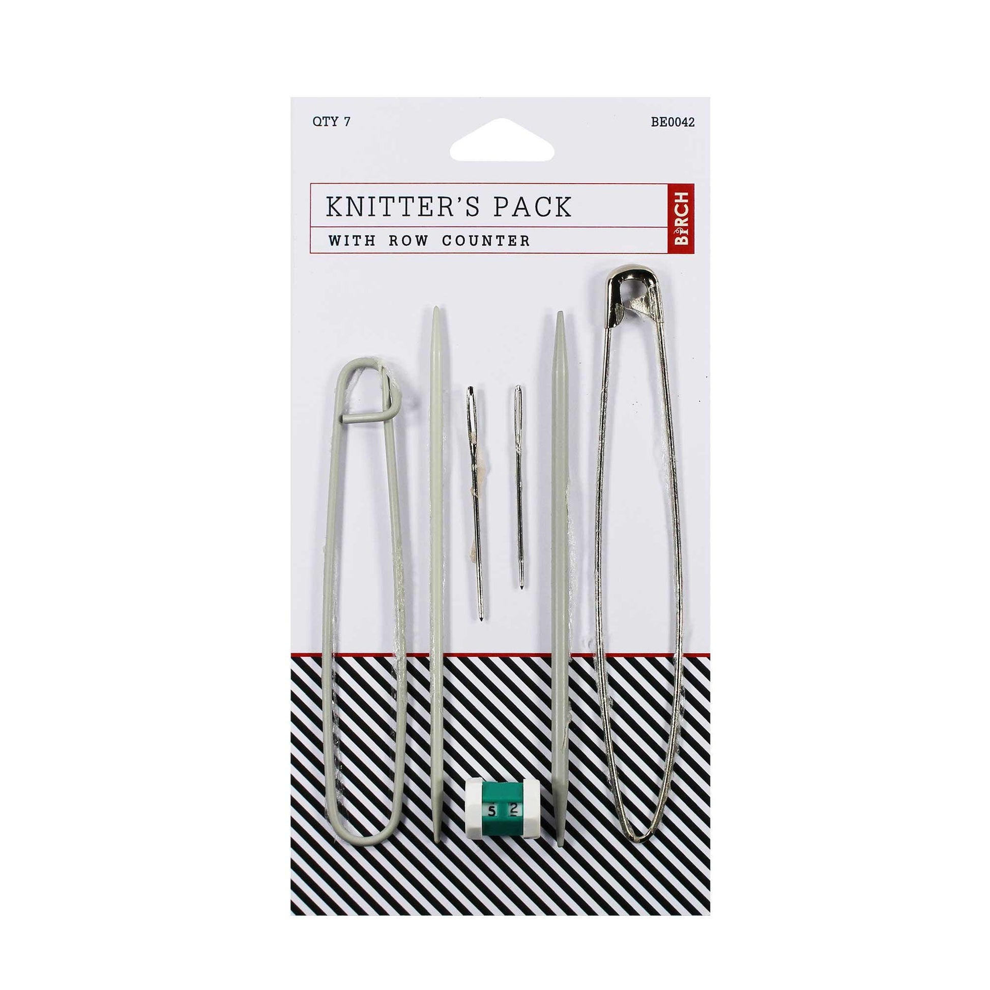 Birch Knitters Pack with Row Counter - 7 piece