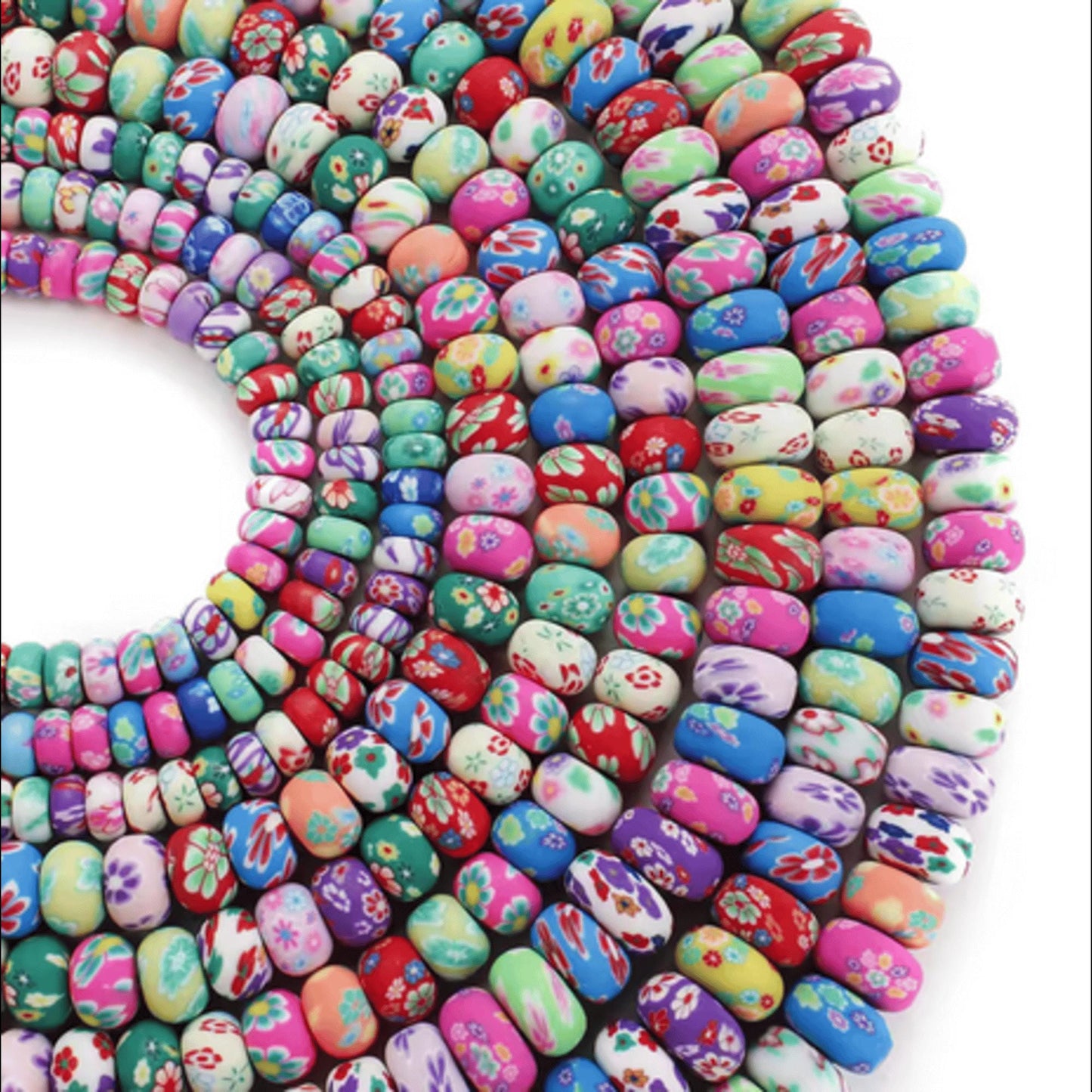 Bohemian Style Flower Clay Beads – 6mm / 8mm / 10mm