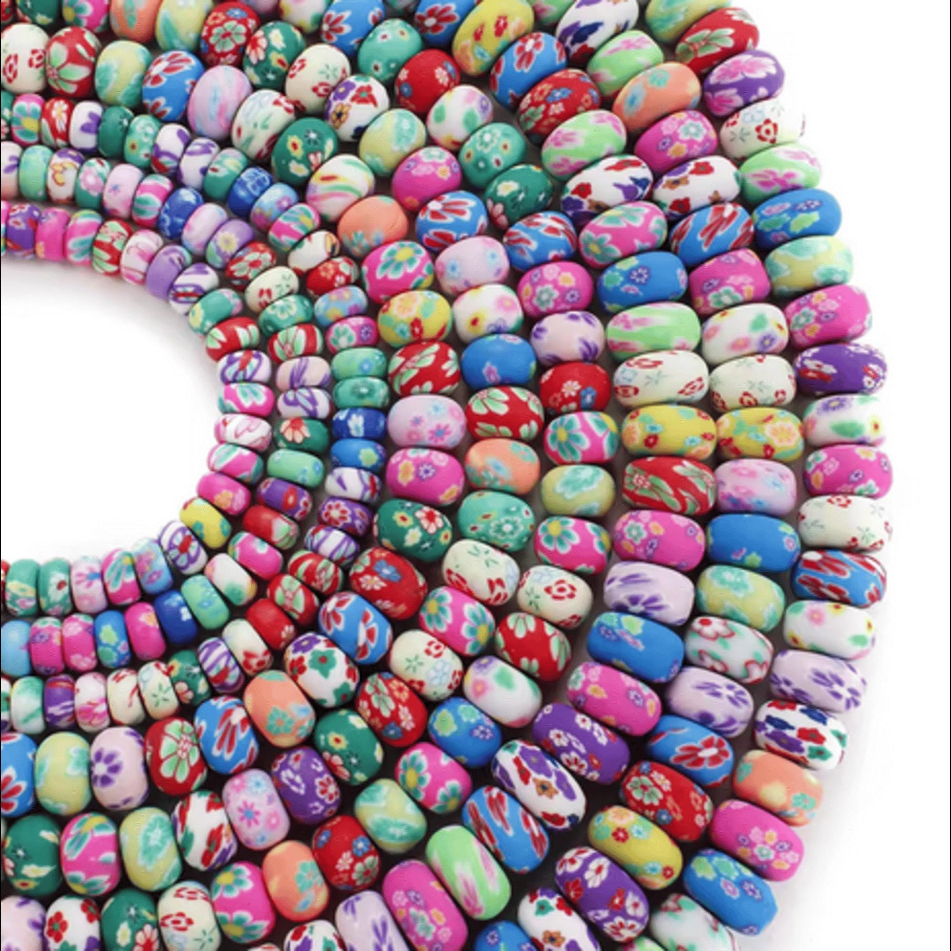 Bohemian Style Flower Clay Beads – 6mm / 8mm / 10mm