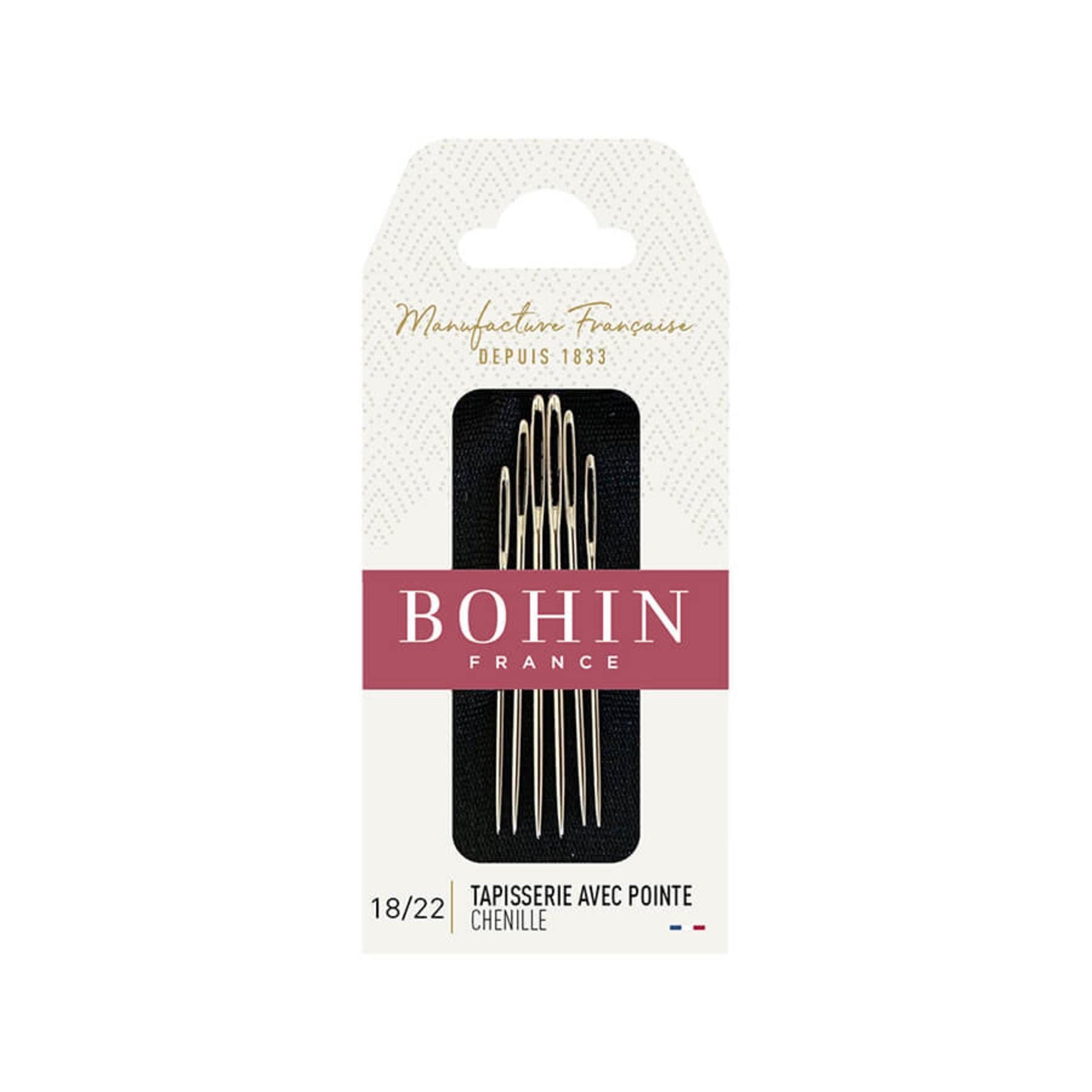 Bohin Chenille Needle Assorted No. 18/22 – Pack of 6