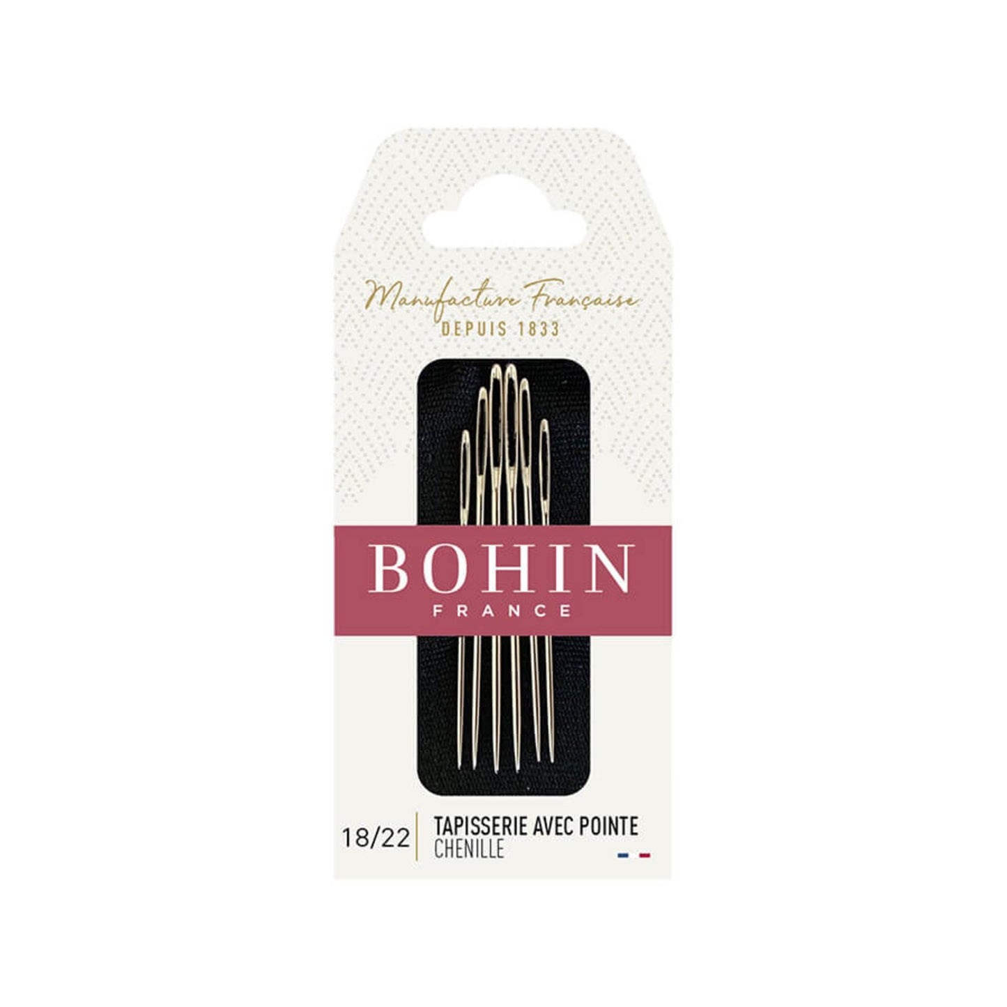 Bohin Chenille Needle Assorted No. 18/22 – Pack of 6