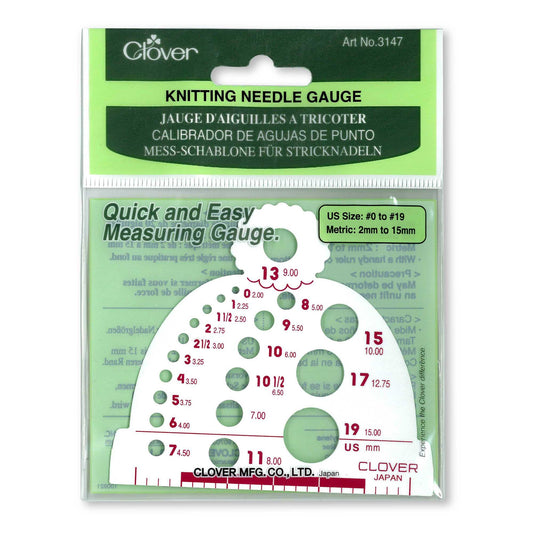 Clover Knitting Needle Gauge