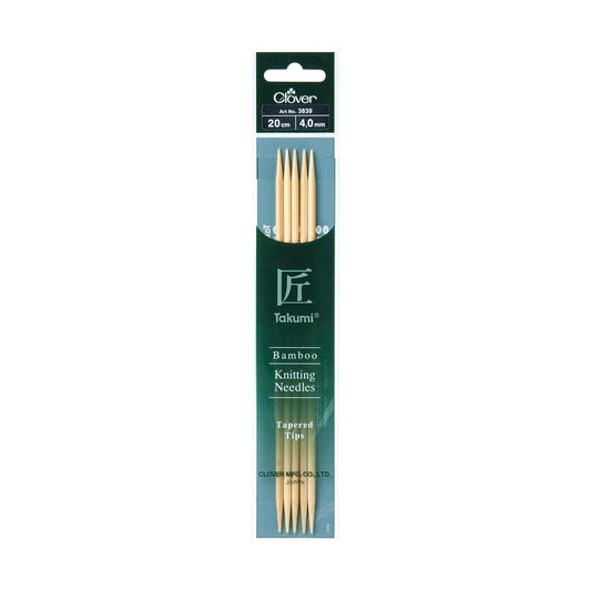Bamboo Knitting Needles “Takumi” Double Pointed 20 cm