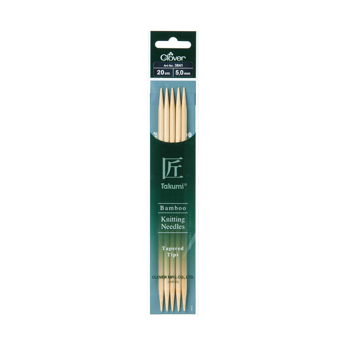 Bamboo Knitting Needles “Takumi” Double Pointed 20 cm