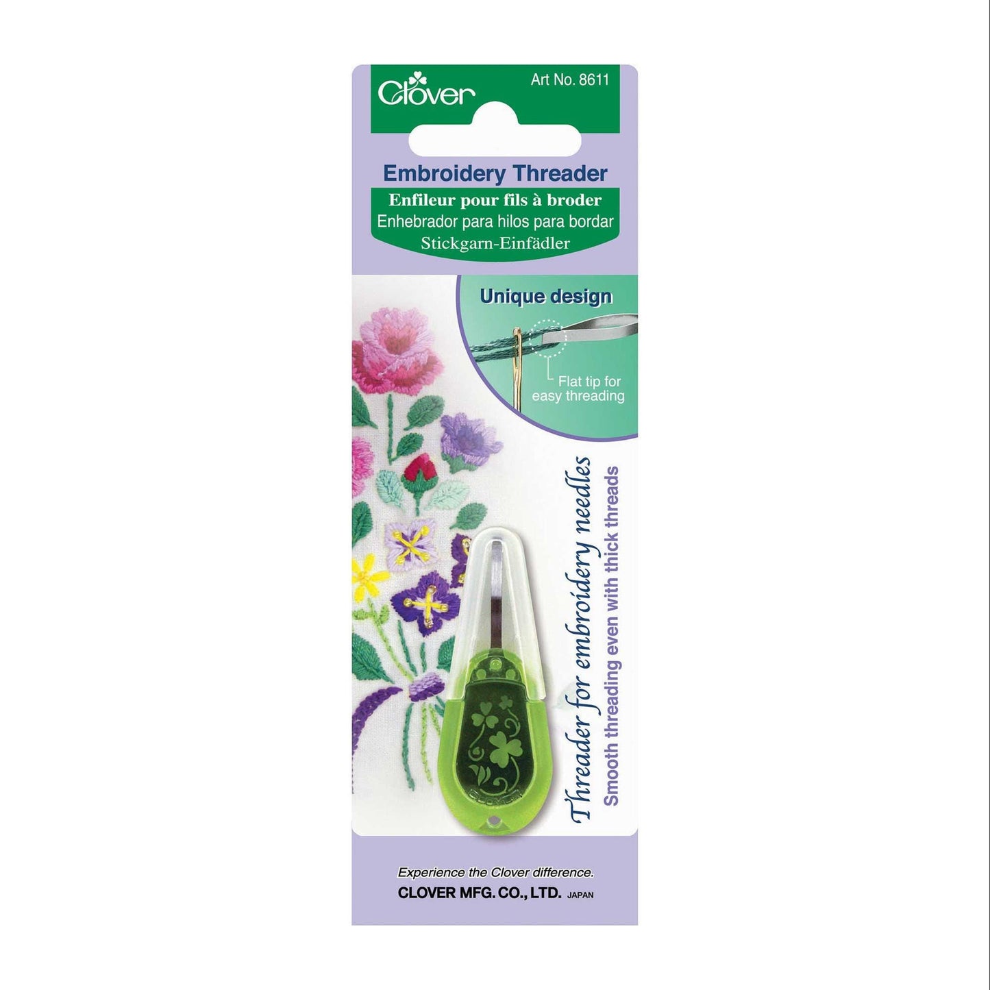 Clover Embroidery Threader – Flat Tip