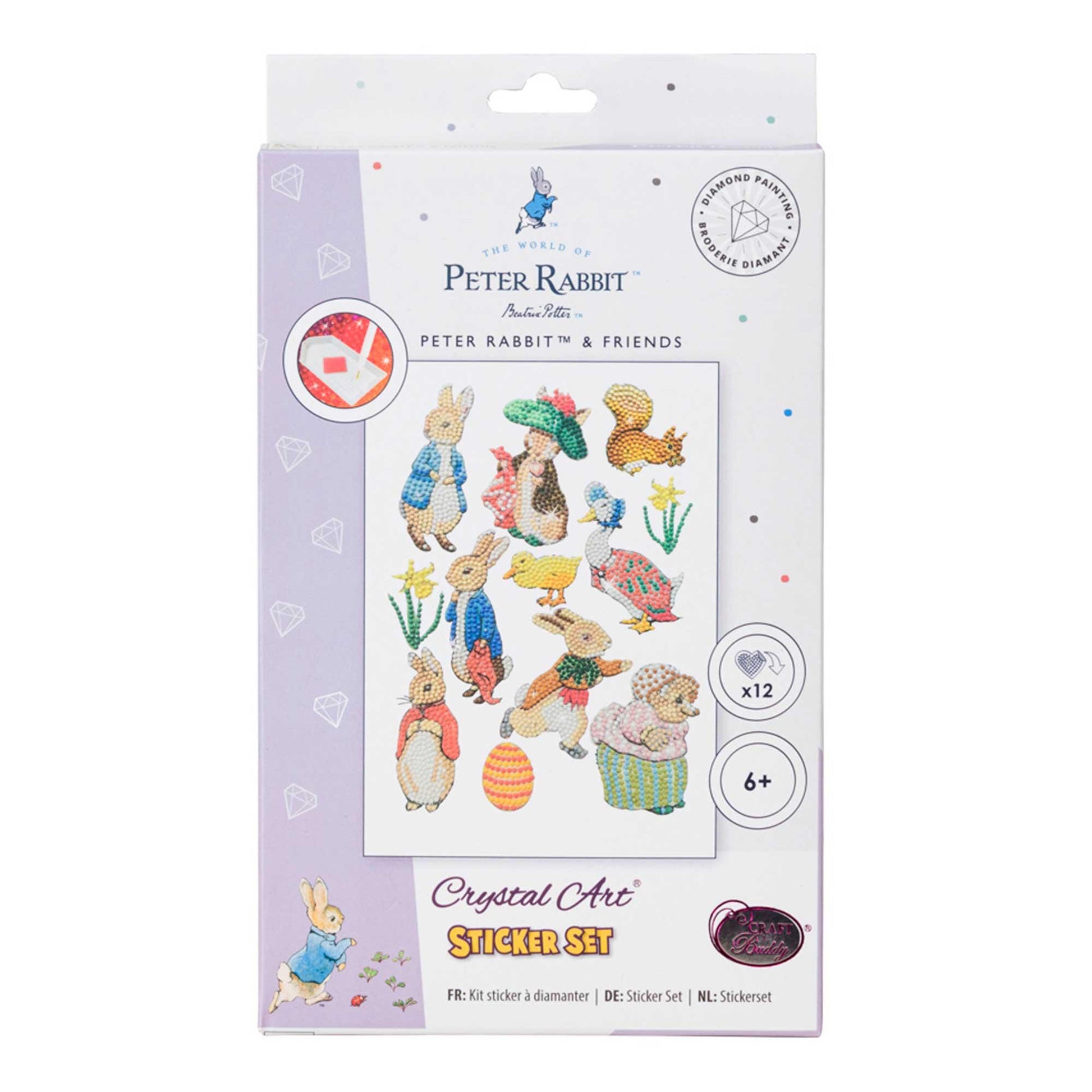 Craft Buddy Peter Rabbit Crystal Art Sticker Set