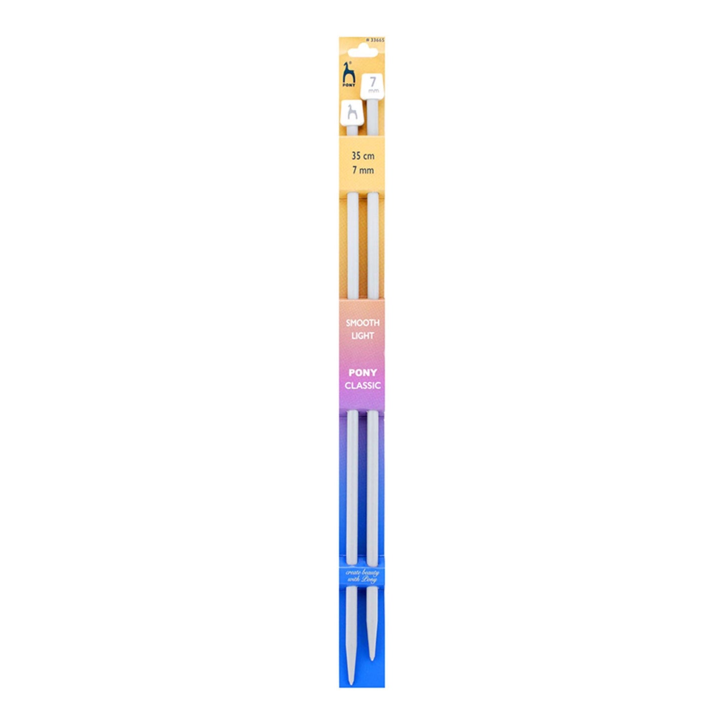 Pony Straight Pair of Needles with Ends – 35cm x 7mm