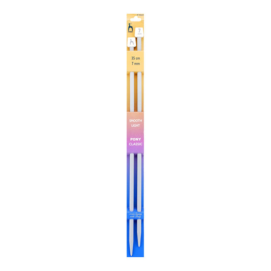 Pony Straight Pair of Needles with Ends – 35cm x 7mm