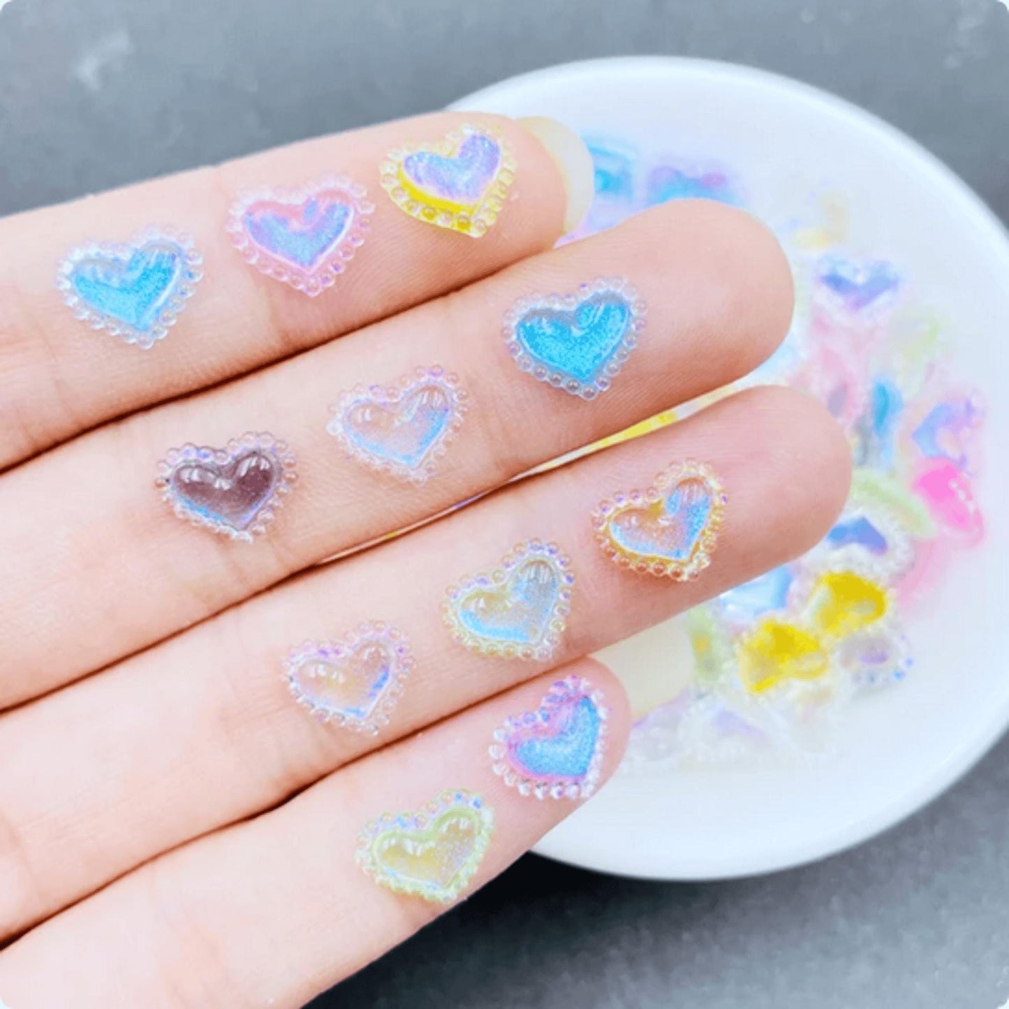 Kawaii DIY Charms Cabochons 10 pcs - Ice Cream, Gold Fish, Hearts, Swan, Shells, Skulls, Squid