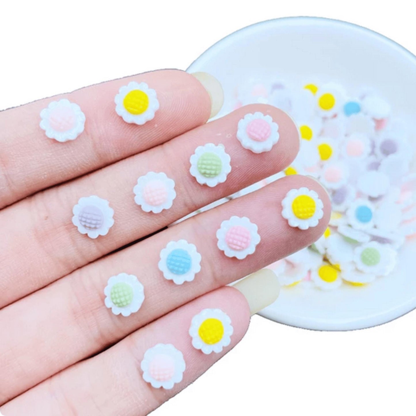 Kawaii DIY Charms Cabochons 10 pcs - Ice Cream, Gold Fish, Hearts, Swan, Shells, Skulls, Squid