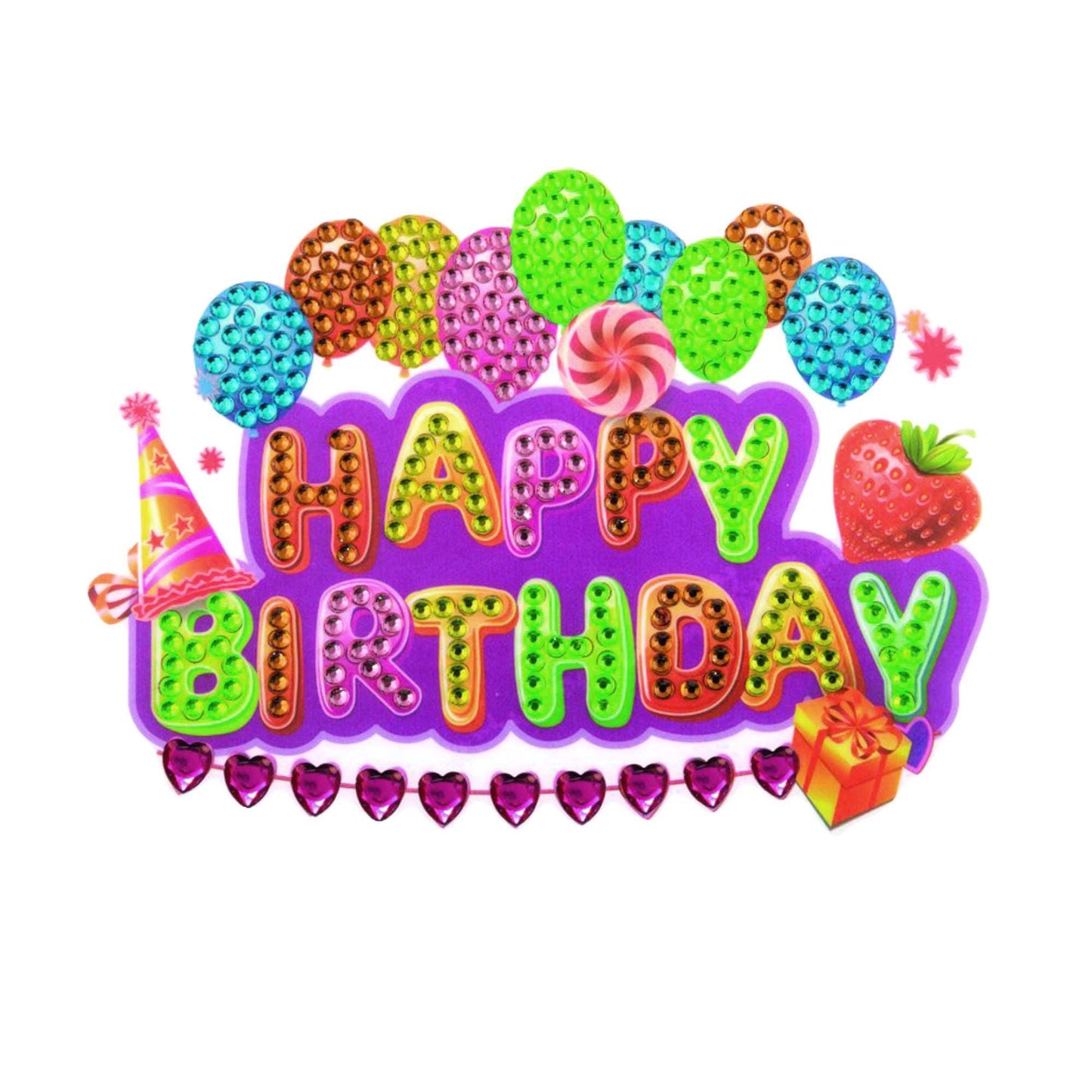 Craft Buddy Crystal Art Motif Kit – 9x9cm (Bird, Dragon, Koala, Birthday, Peace Camper Van)