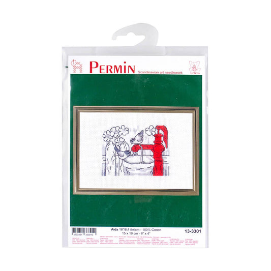Permin Counted Cross Stitch Kits – Watering Can & Water Supply (R5794 Series) | 10x15cm Aida | Sold Separately