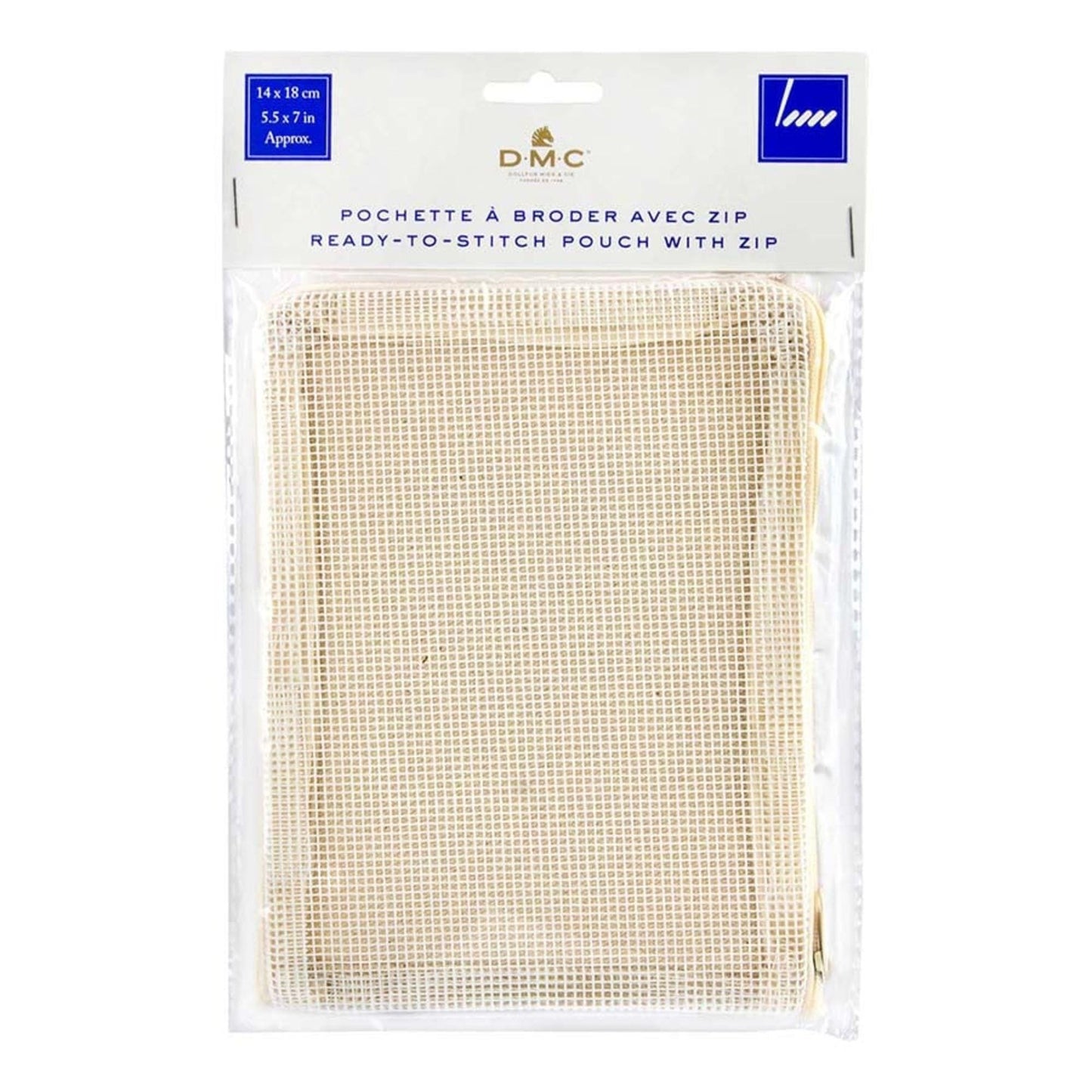 DMC Ready To Stitch Pouch With Zip 14 x 18cm