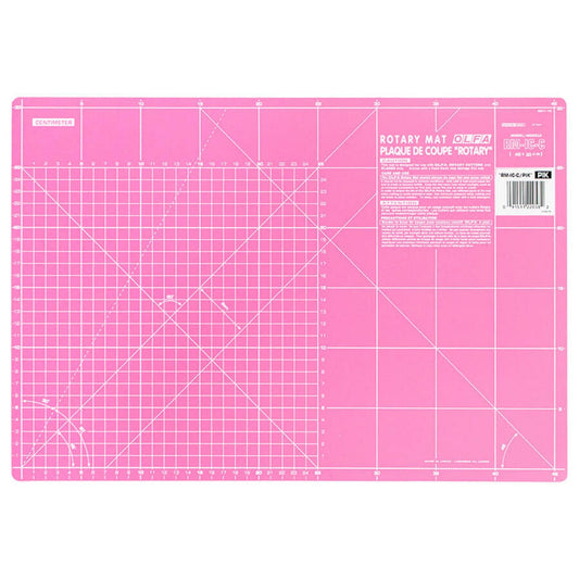 OLFA Double Sided Self-Healing Cutting Mat – Pink 12" x 18"