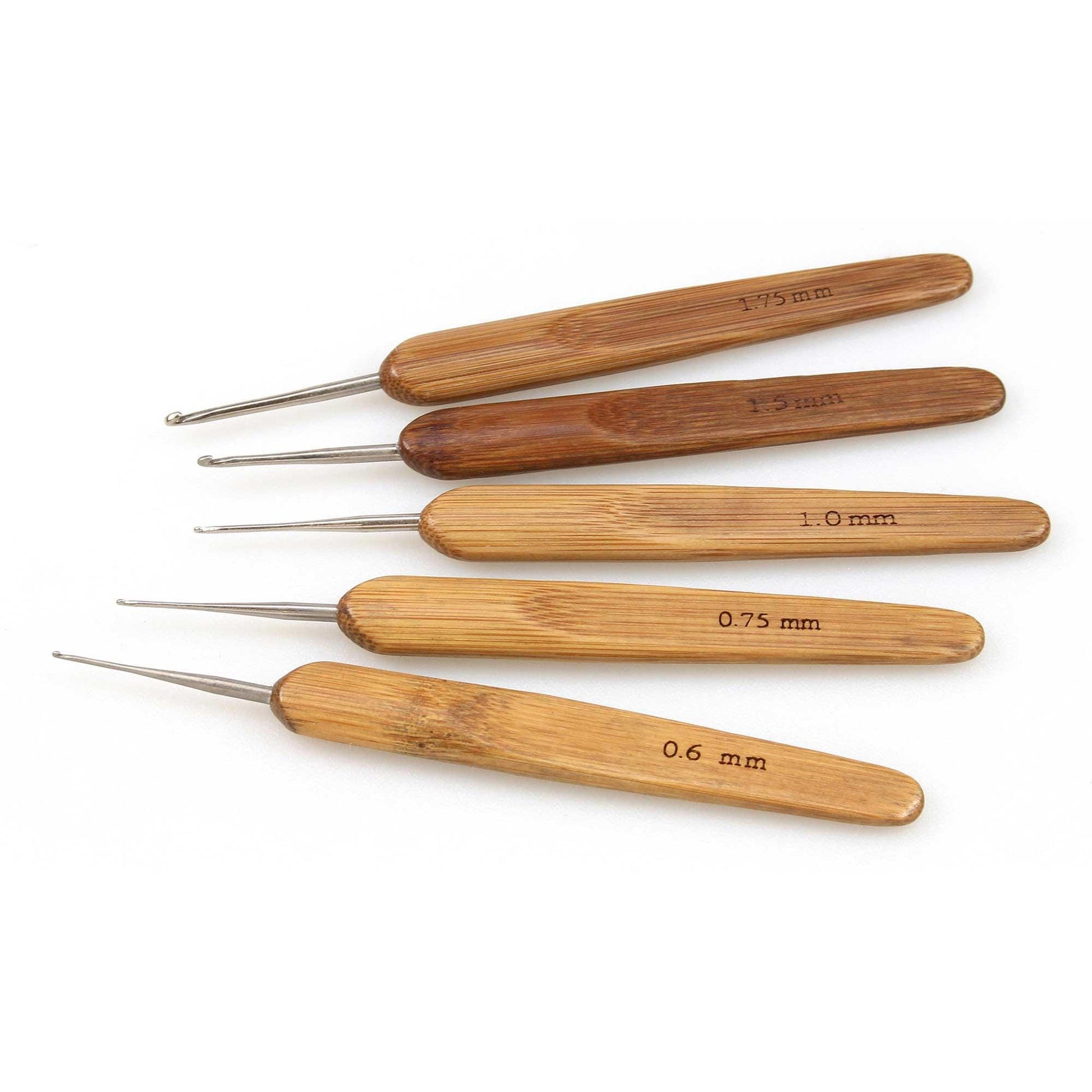 Birch Bamboo Crochet Hook With Flat Handle .6mm - 1.75mm