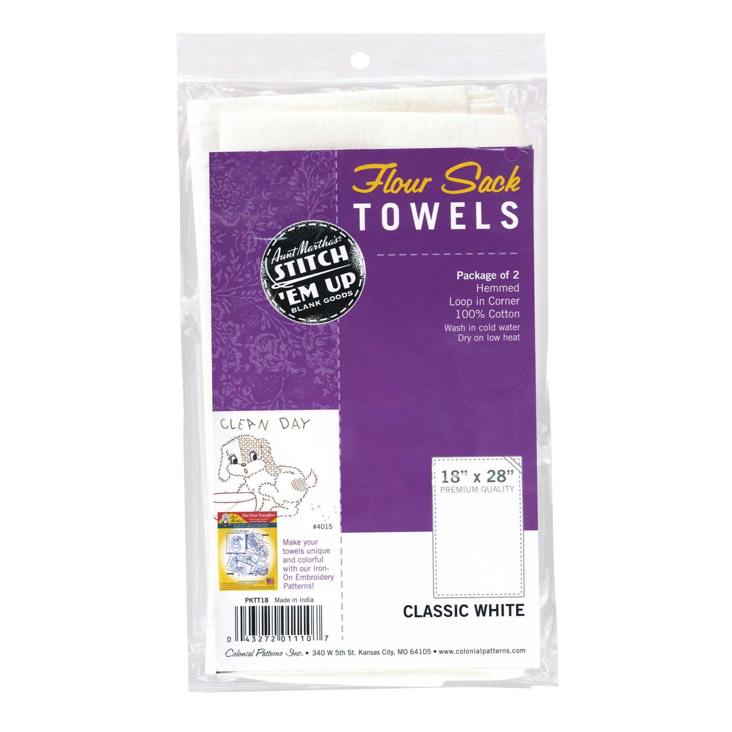 Aunt Martha’s 18x28 Flour Sack Towels – Pack of 2