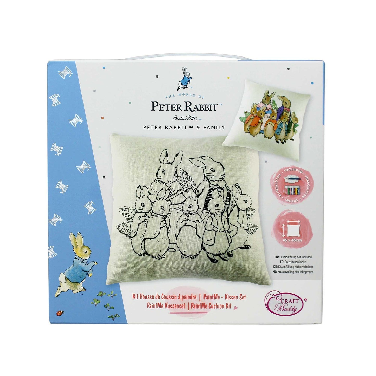 Craft Buddy Peter Rabbit Crystal Art Paint Me! Cushion Kit