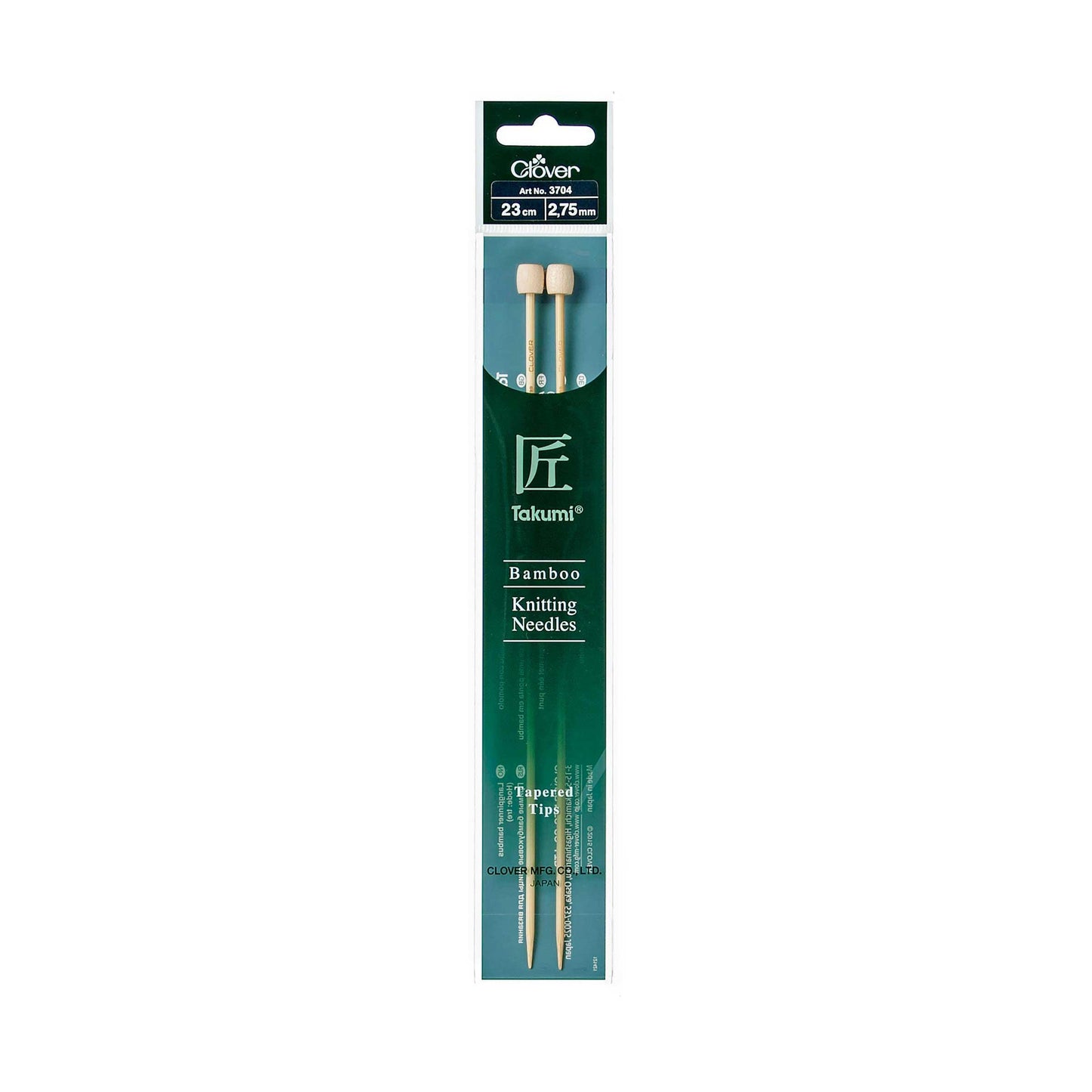 Clover Bamboo Knitting Needles Takumi Single 23cm