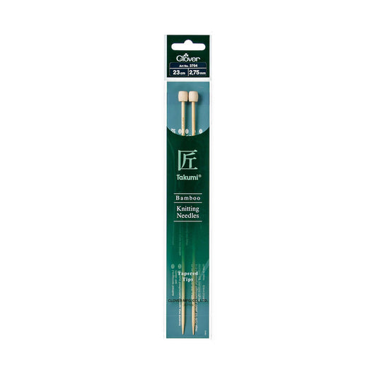 Clover Bamboo Knitting Needles Takumi Single 23cm