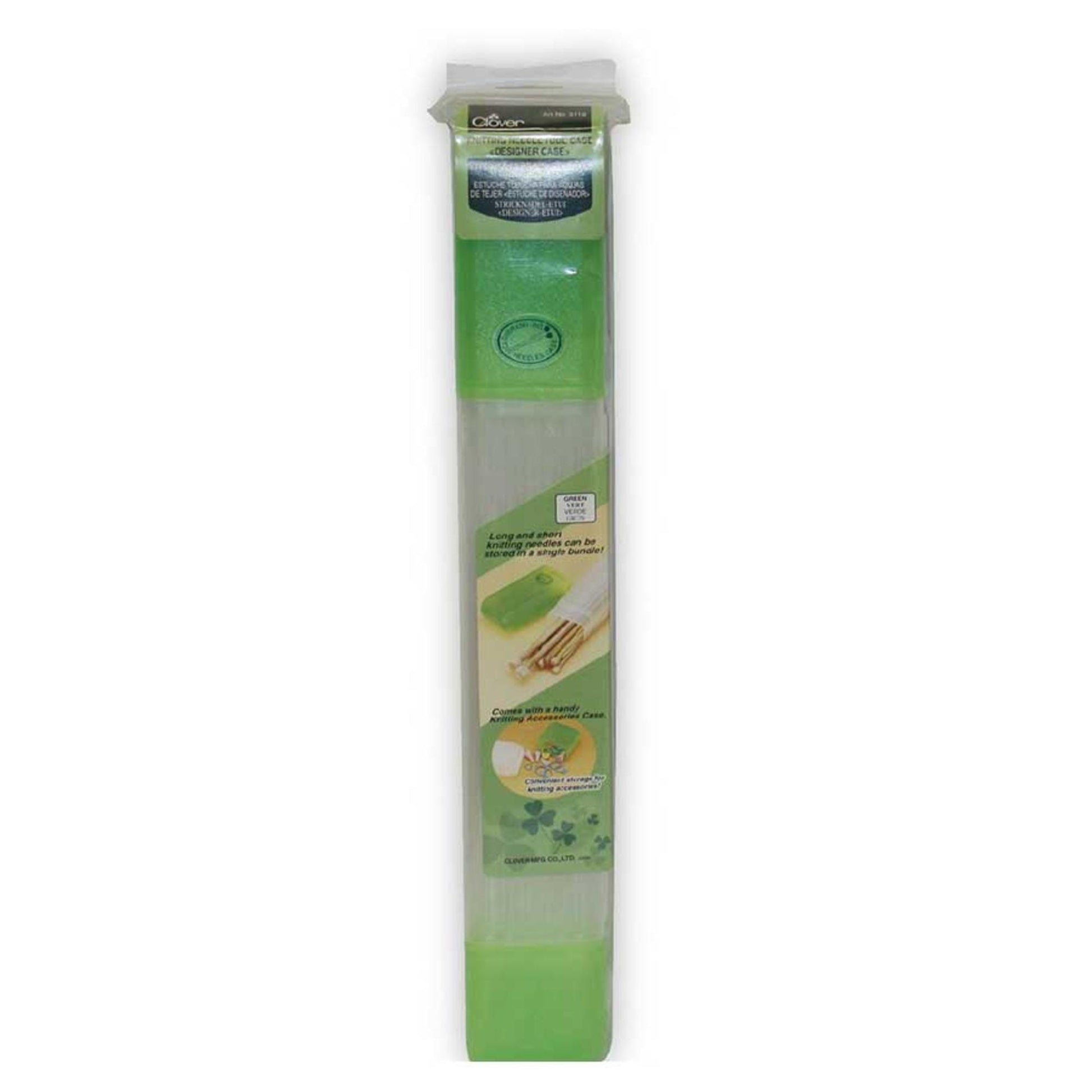 Clover Knitting Needle Tube Case Green or Purple