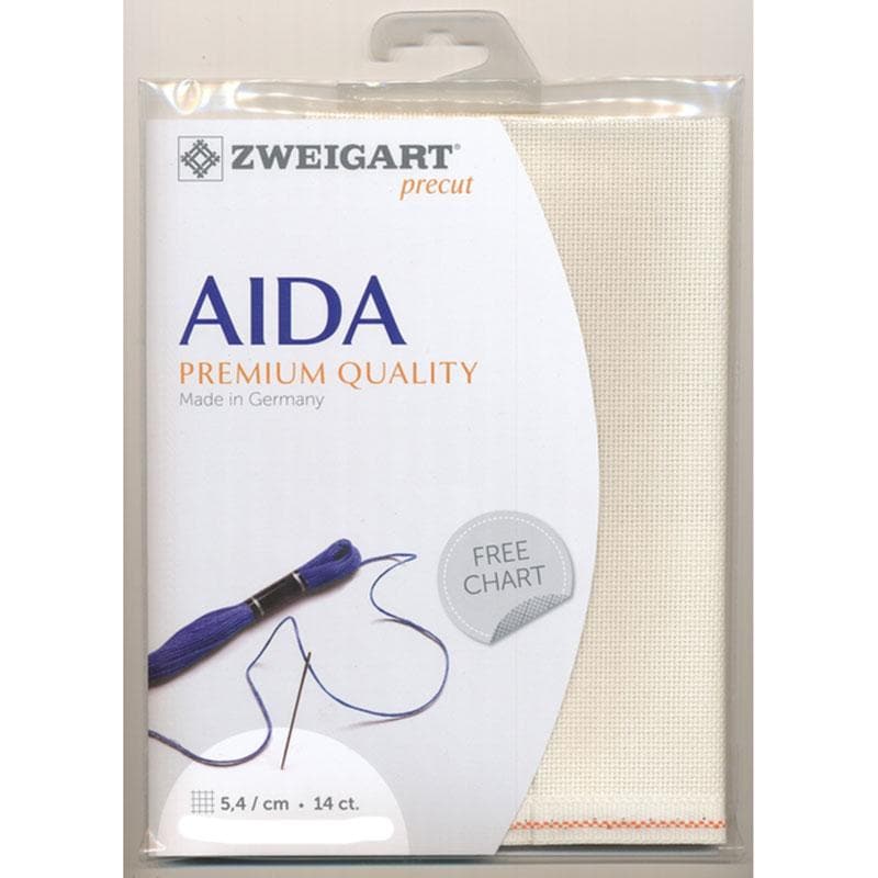 Zweigart Precut 14ct Aida White 36x48cm