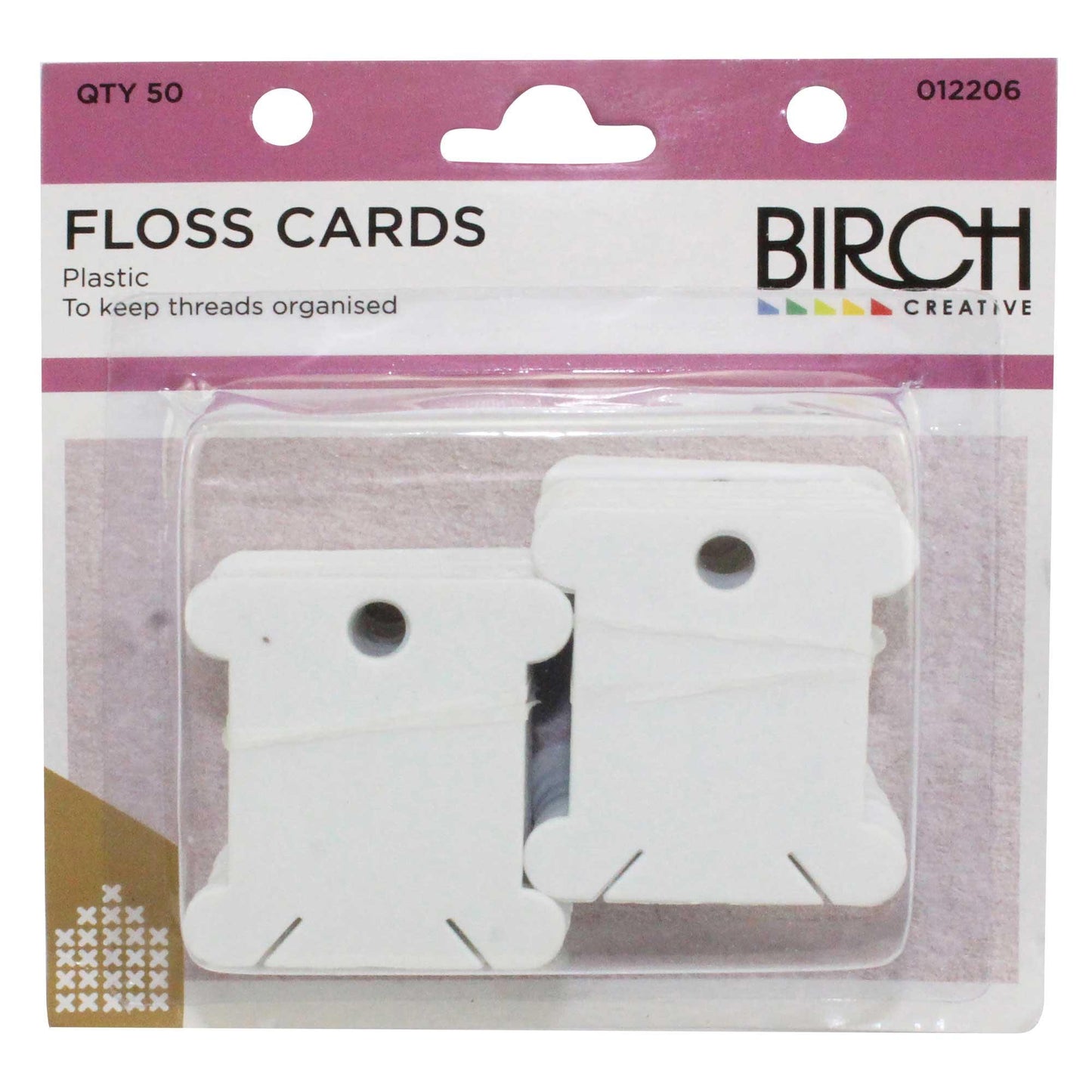 Birch Plastic Floss Bobbins – Pack of 50