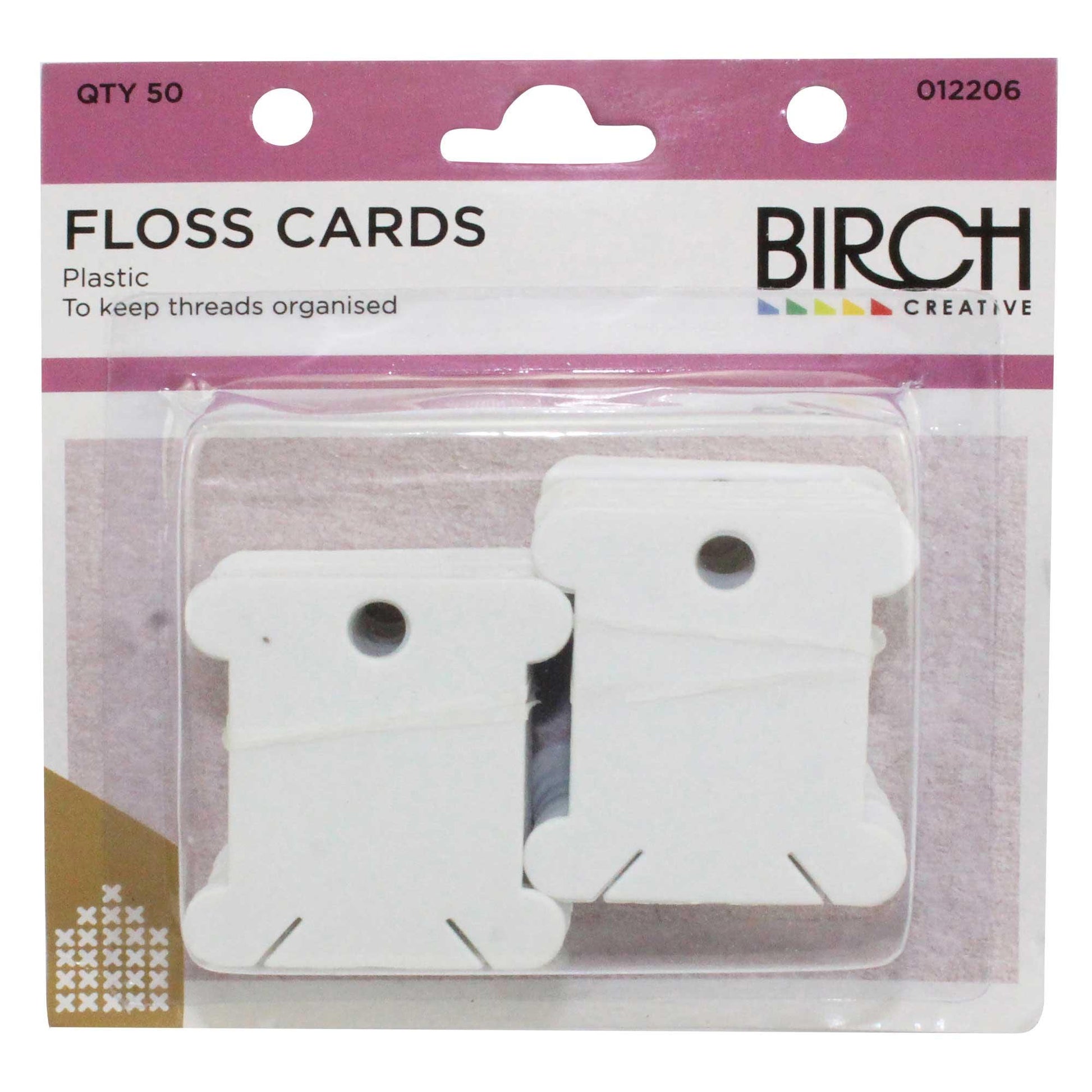 Birch Plastic Floss Bobbins – Pack of 50