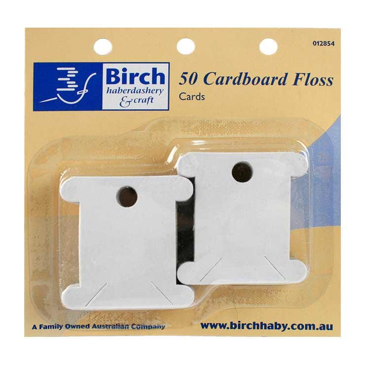 Birch Cardboard Floss Bobbins – Pack of 50