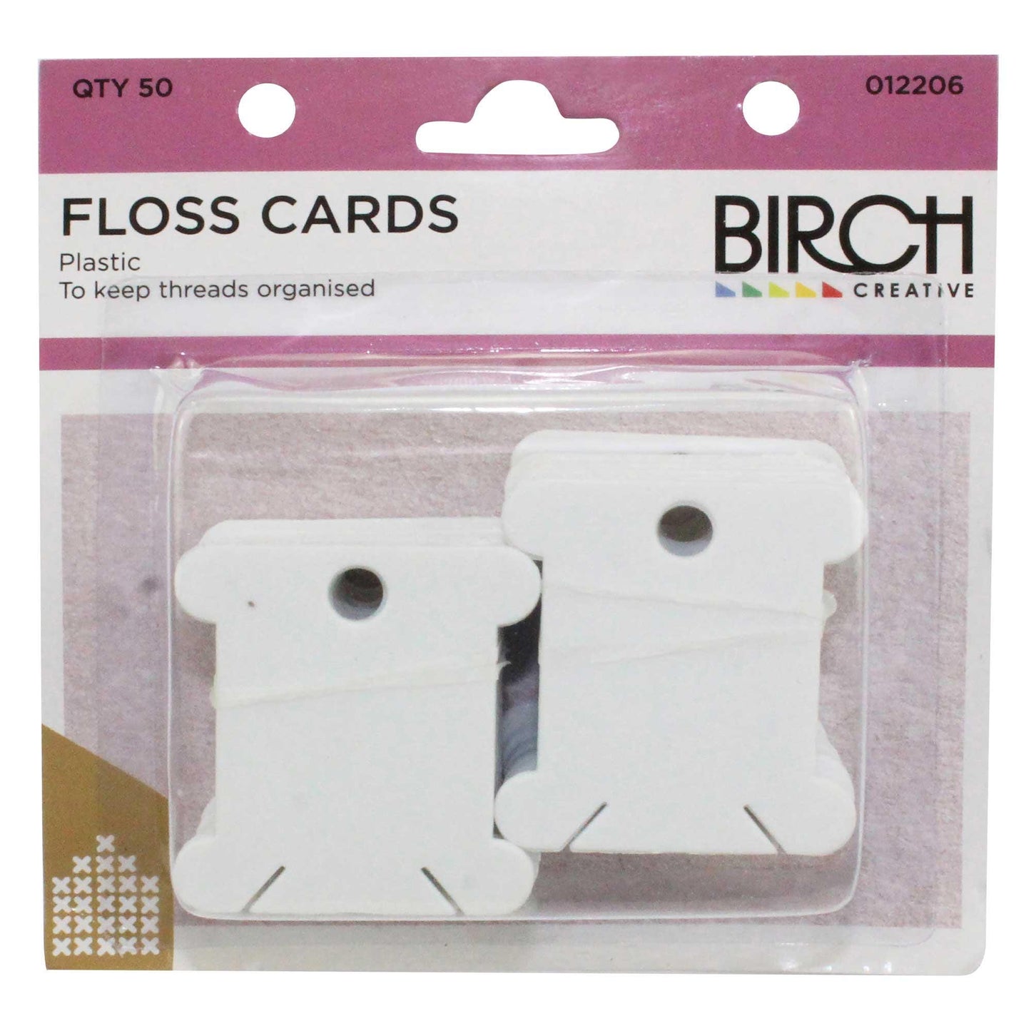 Birch Plastic Floss Bobbins – Pack of 50