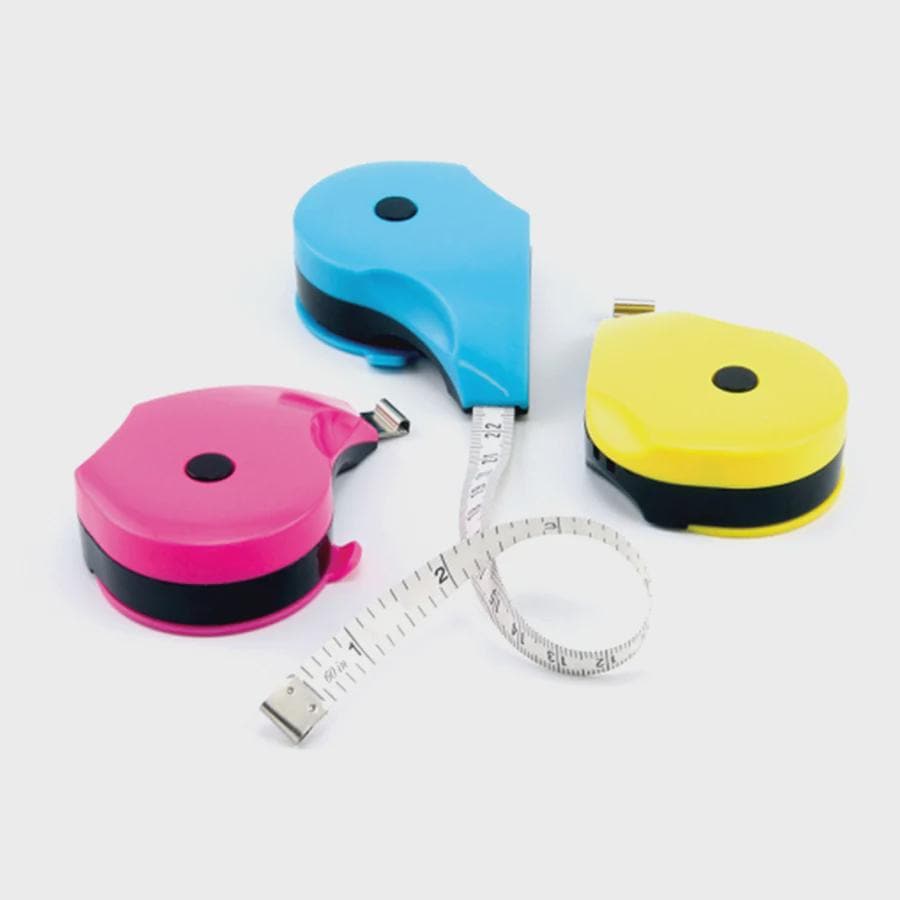 Suction Tape Measure 150cm/60in – Assorted Colours | Retractable Measuring Tape | Sewing & Craft Tool