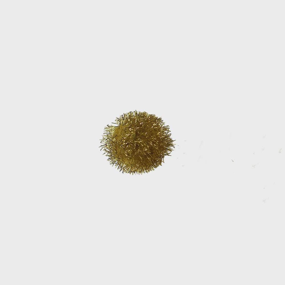Metallic Pom Poms 25mm Gold or Silver 100 Pack Craft Supplies