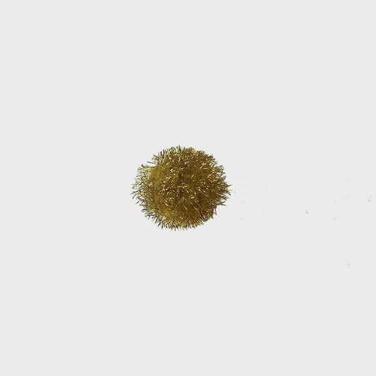 Metallic Pom Poms 25mm Gold or Silver 100 Pack Craft Supplies