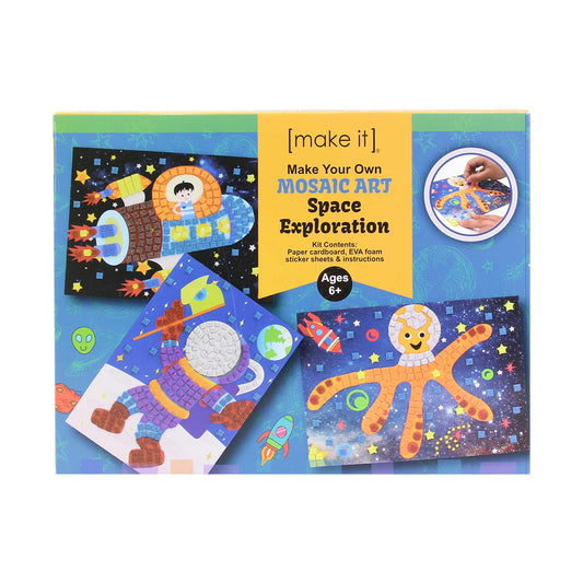 Kids Mosaic Art Kit DIY Craft Activity Cute Animal Space Sealife Sticker Craft