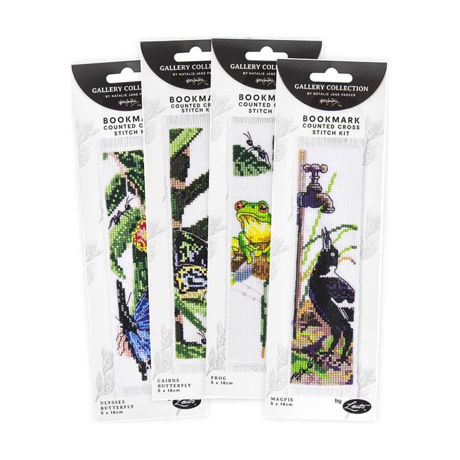 Leuts Artist Series Counted Cross Stitch Bookmark Kit | Australian Wildlife Bookmark | 14 Count Aida Kit | Intermediate Cross Stitch