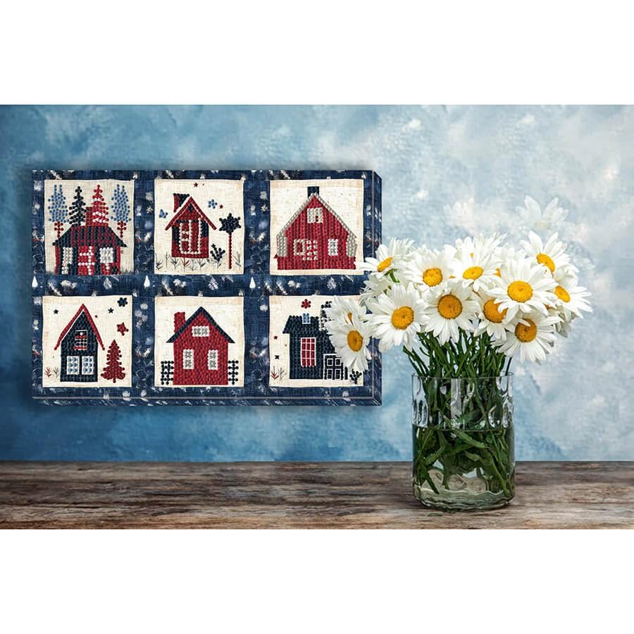 Diamond Dotz Country Quilt Diamond Painting Kit 20 x 30cm | Beginner DIY Craft | Ready to Hang DOTZ Décor
