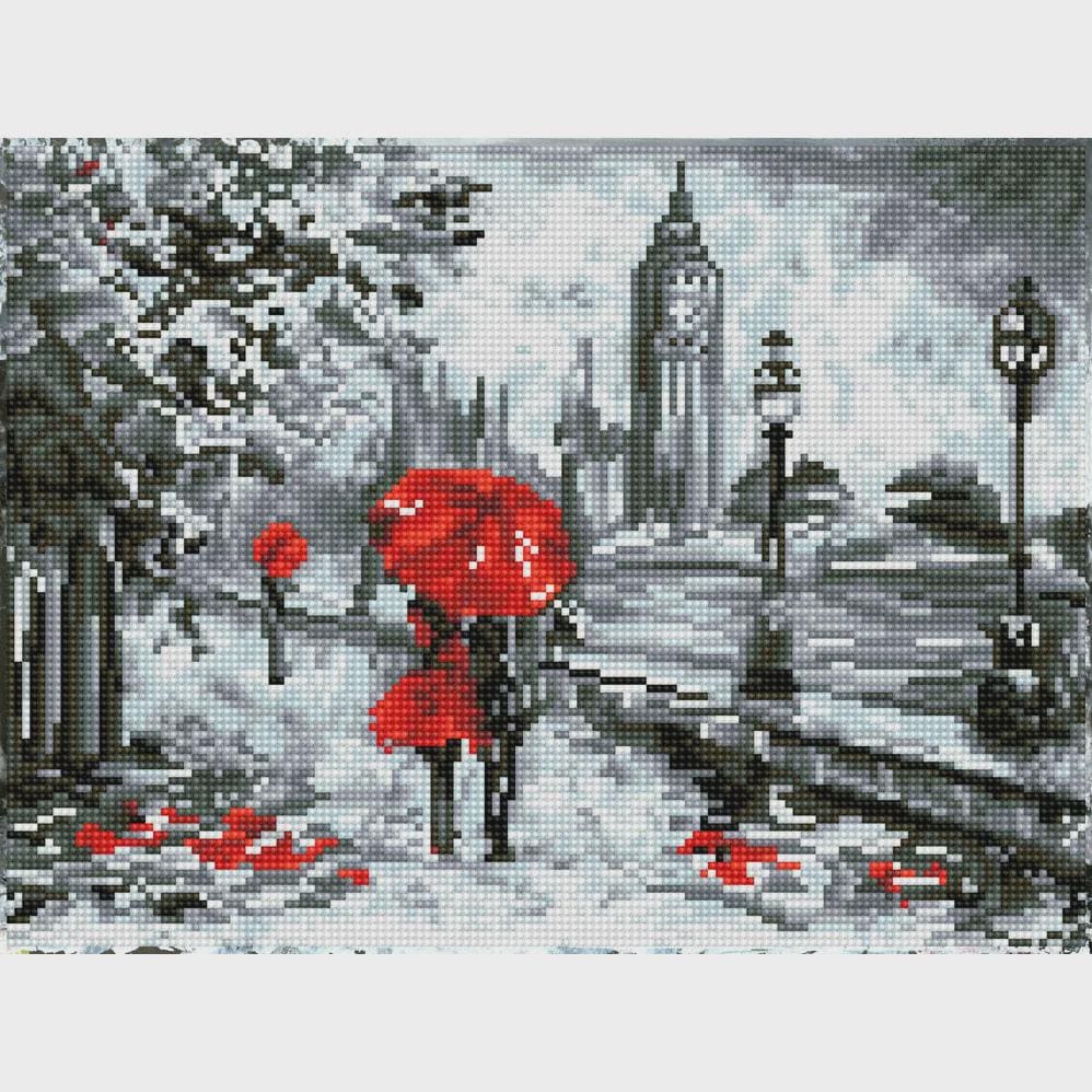 Simply Dotz Splash of Red Diamond Art Kit (30 x 40cm Intermediate)