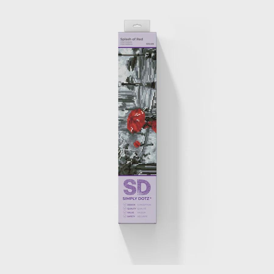 Simply Dotz Splash of Red Diamond Art Kit (30 x 40cm Intermediate)