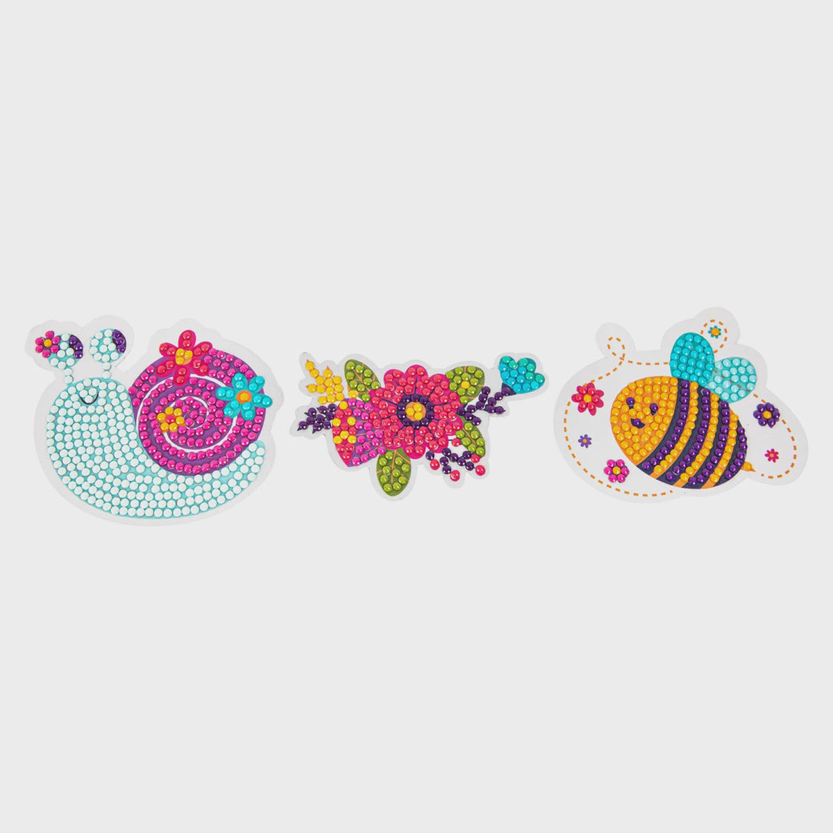 Diamond Dotz Dotzies Garden Friends Sticker Kit | 3 Animal Diamond Art Stickers | Beginner Craft