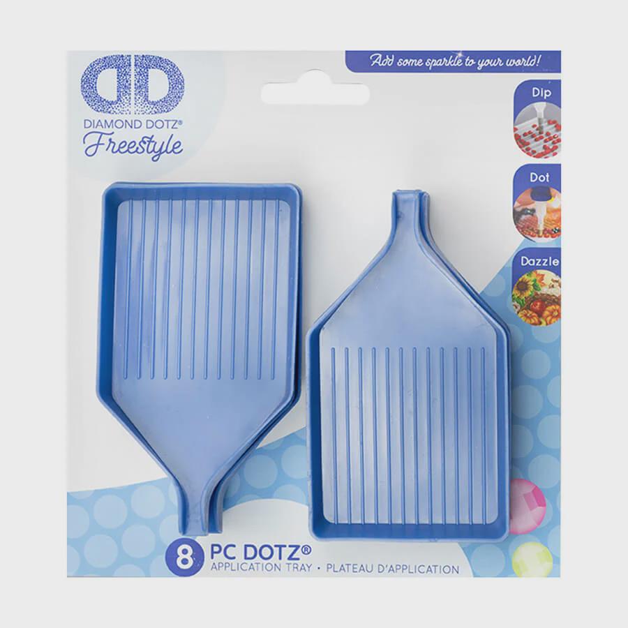 Diamond Dotz Blue Dotting Trays 8 Pack with Pouring Lip Diamond Art Accessories